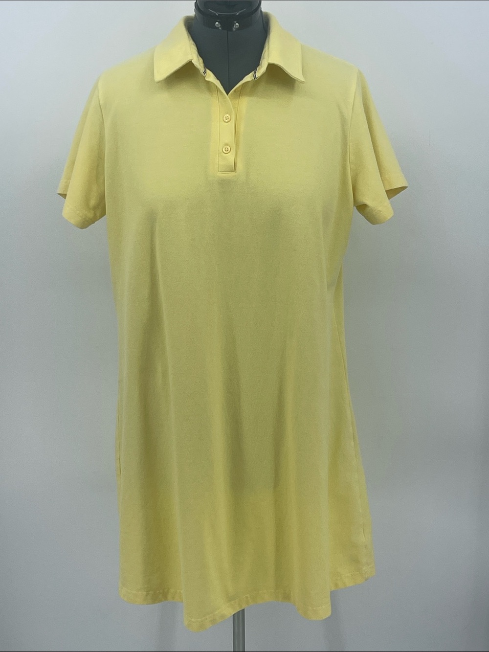 D&CO Yellow Polo Shirt Dress - Women's Casual Top SIZE XLARGE